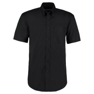 Mens Oxford Short Sleeved Shirt Black