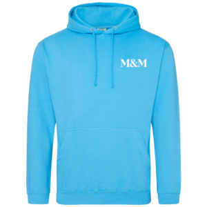 m&m blue hoodie